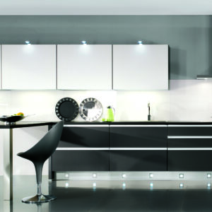 black kitchen cabinets